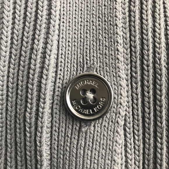 Michael Kors grey cardigan sweater with buttons! - Picture 4 of 7